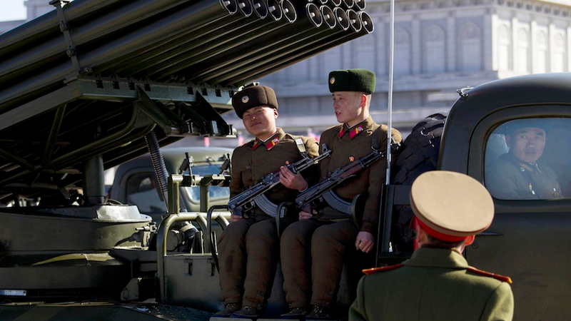 Illustration for article titled The Retro-Futuristic Spectacle of Military Parades in North Korea
